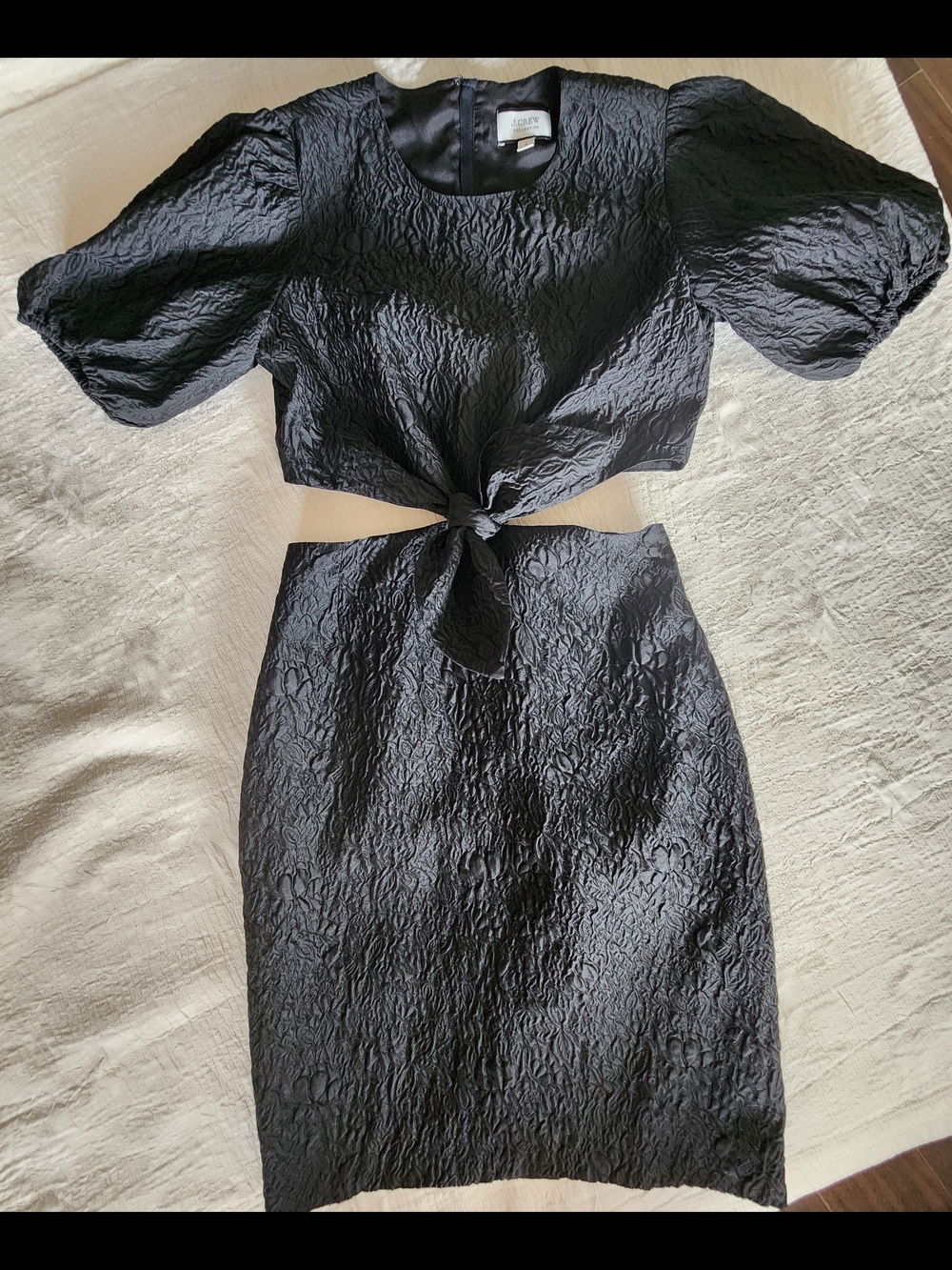 J.Crew Collection BD496 Textured Organza Cutout Dress